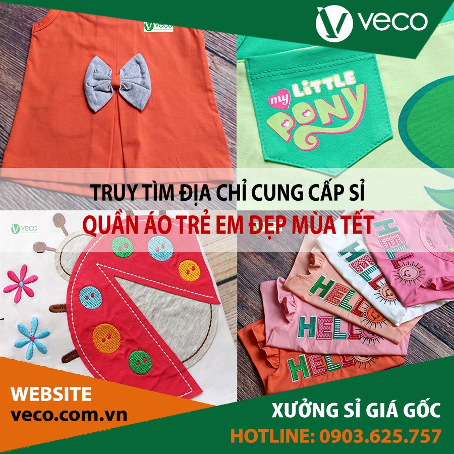 VECO-Địa chỉ cung cấp sỉ quần áo trẻ em đẹp mùa Tết 2019